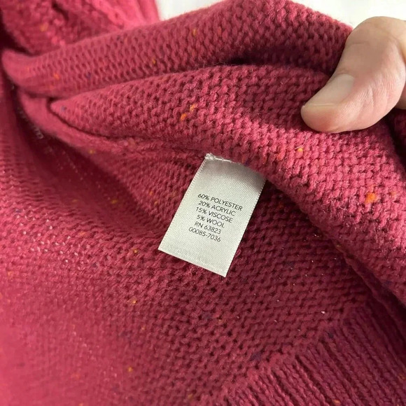 New CJ Banks Cardigan Women's 14W X Red Knit Wool Blend Open Front Long Sleeve - Picture 7 of 11